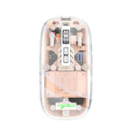 HXSJ T900 Transparent Magnet Three-mode Wireless Gaming Mouse