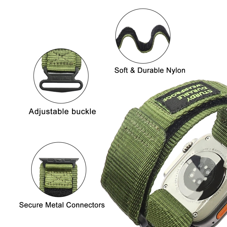 AW Nylon Two-Section Watch Band, For Apple Watch Series 10 46mm, For Apple Watch Series 10 42mm, For Apple Watch SE 2023 44mm, For Apple Watch SE 2023 40mm, For Apple Watch Ultra 2 49mm, For Apple Watch Series 9 45mm, For Apple Watch Series 9 41mm     ...