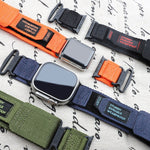 AW Nylon Two-Section Watch Band, For Apple Watch Series 10 46mm, For Apple Watch Series 10 42mm, For Apple Watch SE 2023 44mm, For Apple Watch SE 2023 40mm, For Apple Watch Ultra 2 49mm, For Apple Watch Series 9 45mm, For Apple Watch Series 9 41mm     ...
