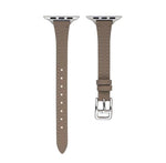 T-shaped Slim Genuine Leather Watch Band, For Apple Watch Series 7 41mm, For Apple Watch Series 7 45mm, For Apple Watch SE 40mm, For Apple Watch SE 44mm, For Apple Watch Series 6 40mm, For Apple Watch Series 6 44mm