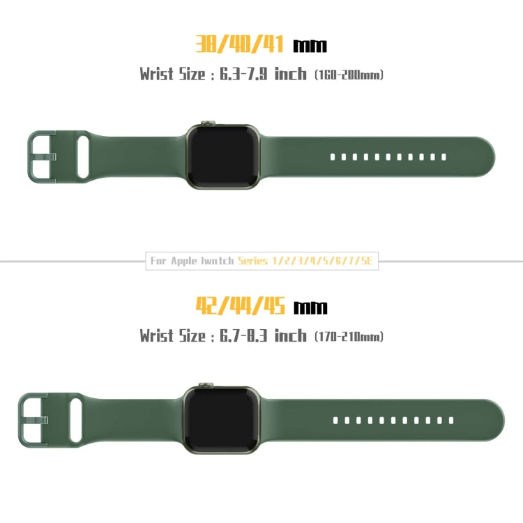 Pin Buckle Silicone Watch Band, For Apple Watch Series 8 41mm