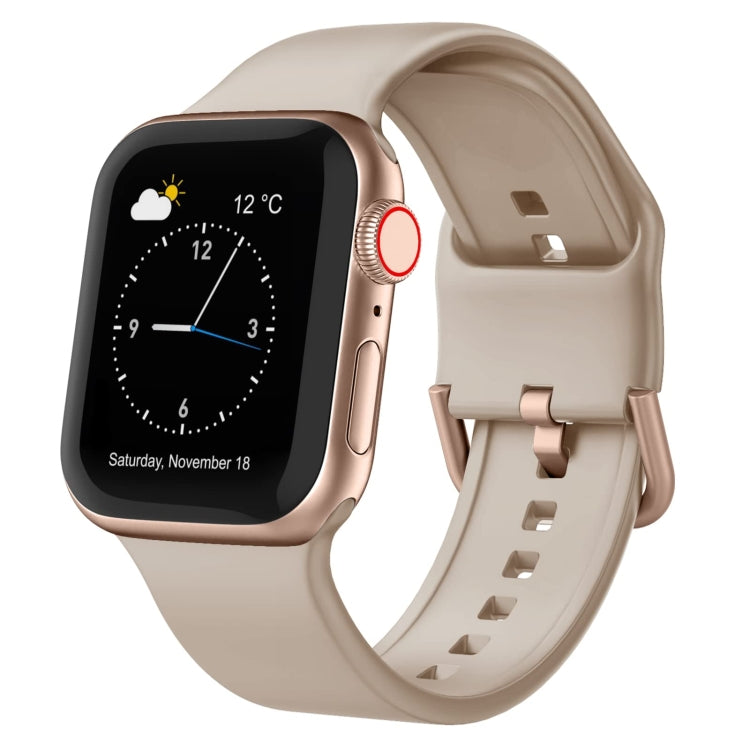 Pin Buckle Silicone Watch Band, For Apple Watch Series 7 41mm