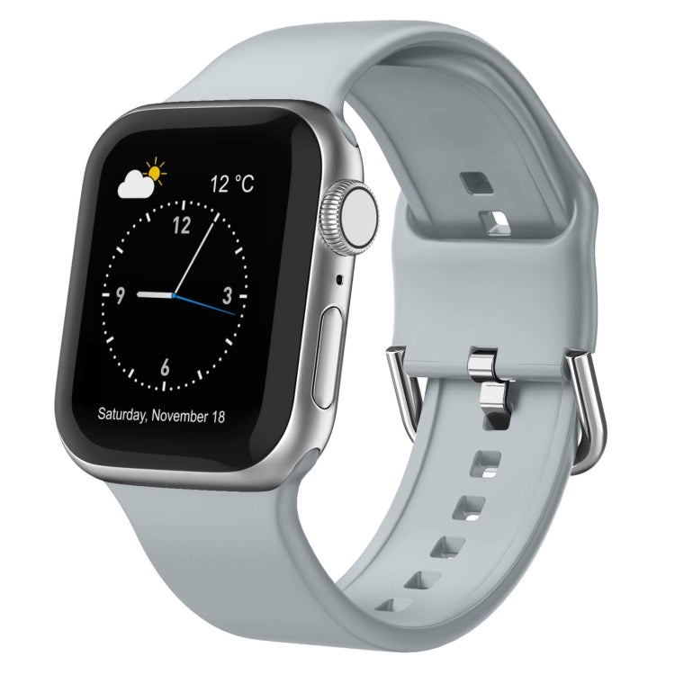 Pin Buckle Silicone Watch Band, For Apple Watch Series 7 45mm
