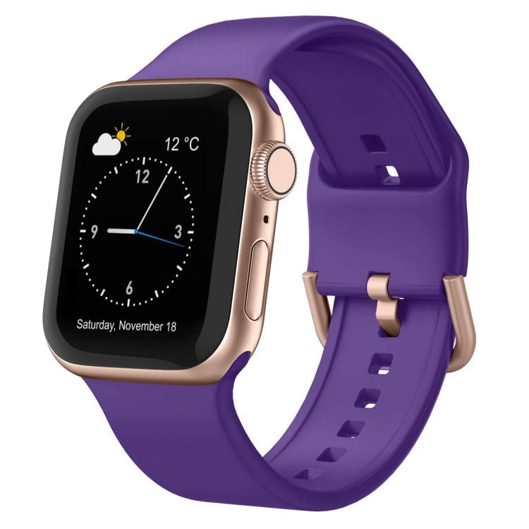 Pin Buckle Silicone Watch Band, For Apple Watch SE 40mm