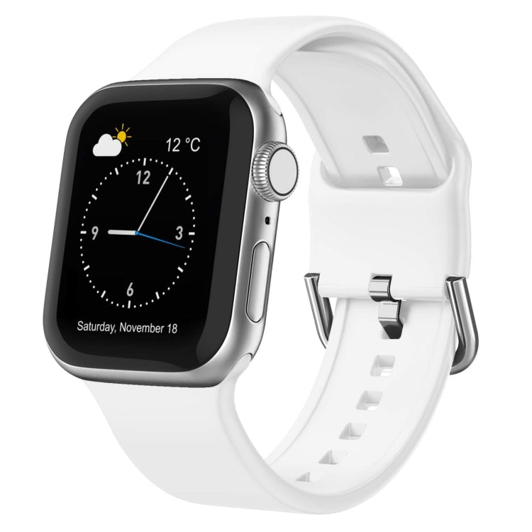 Pin Buckle Silicone Watch Band, For Apple Watch SE 44mm