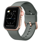 Pin Buckle Silicone Watch Band, For Apple Watch SE 44mm