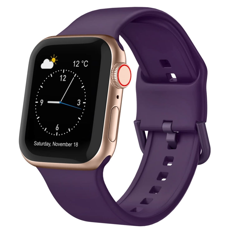Pin Buckle Silicone Watch Band, For Apple Watch SE 44mm
