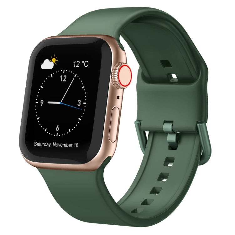 Pin Buckle Silicone Watch Band, For Apple Watch Series 6 40mm