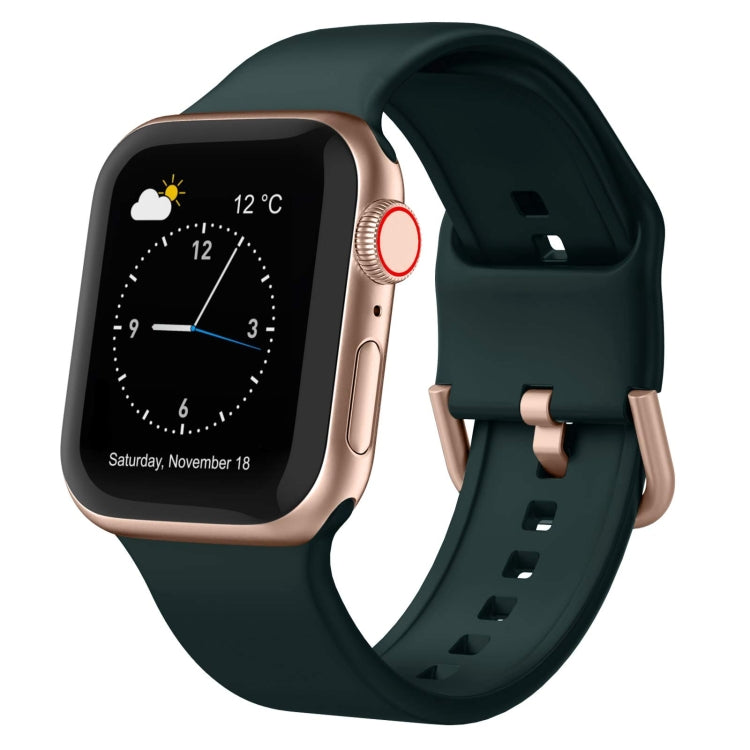 Pin Buckle Silicone Watch Band, For Apple Watch Series 5 44mm