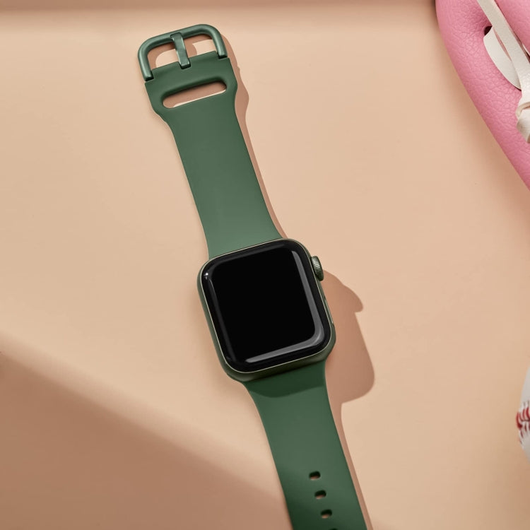 Pin Buckle Silicone Watch Band, For Apple Watch Series 3 38mm