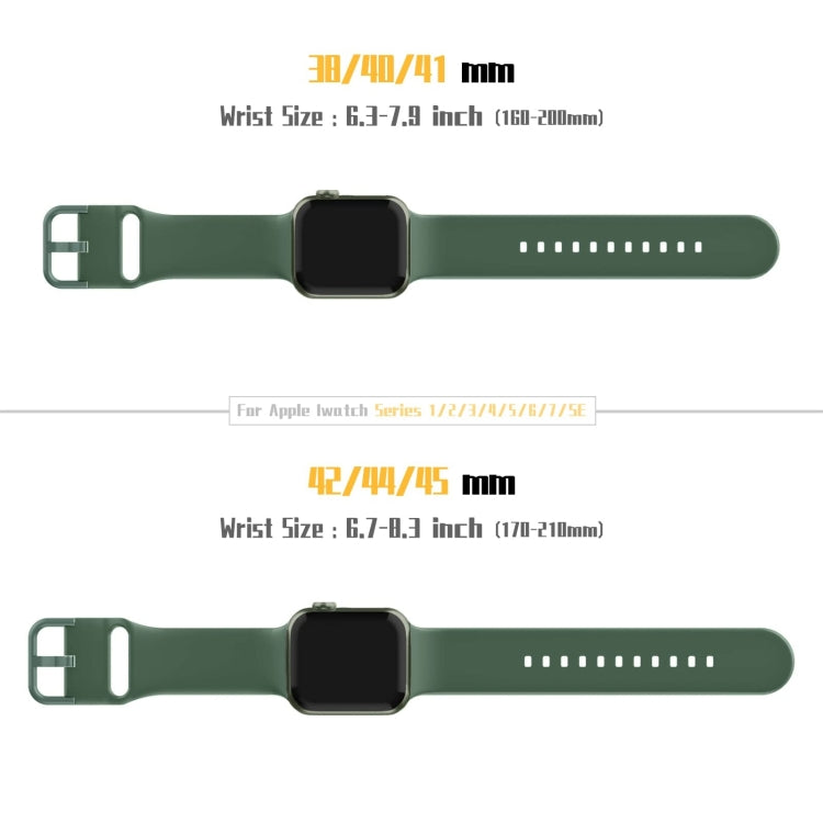 Pin Buckle Silicone Watch Band, For Apple Watch Series 9 41mm