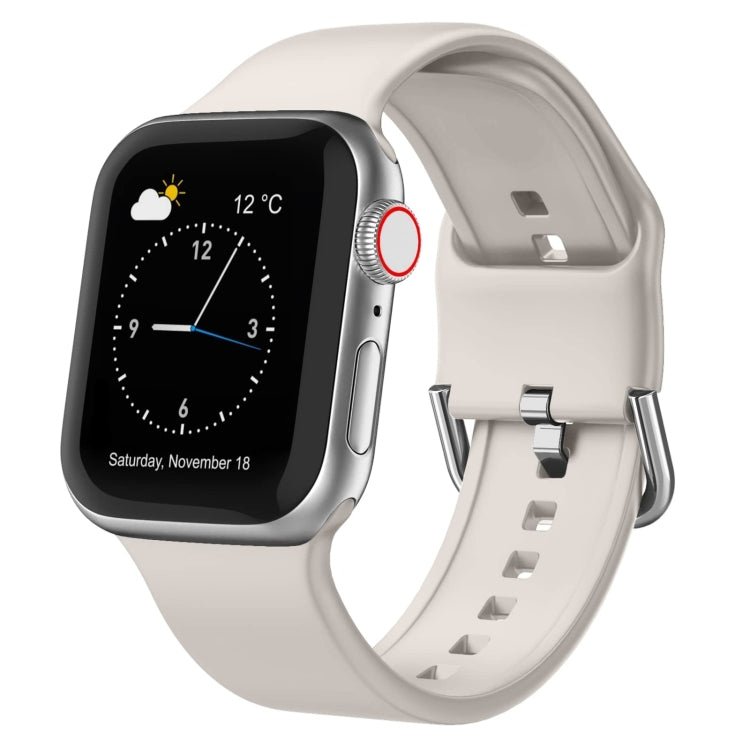 Pin Buckle Silicone Watch Band, For Apple Watch Series 9 45mm
