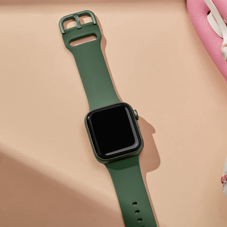 Pin Buckle Silicone Watch Band, For Apple Watch Series 10 42mm