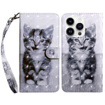 3D Painted Leather Phone Case, For iPhone 15 Pro Max, For iPhone 15 Pro, For iPhone 15 Plus, For iPhone 15