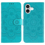Sun Mandala Embossing Leather Phone Case, For iPhone 16e / 17e, For iPhone 17 Pro Max, For iPhone 17 Pro, For iPhone 17, For iPhone Air, For iPhone 15 Pro Max