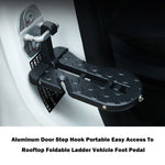 BF013-BK Automotive Door Step Hook Aluminum Foldable Ladder Mini Foot Pedal for Jeep SUV Truck WP, BF013-BK
