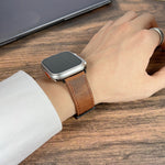 Retro Texture Leather Watch Band, For Apple Watch Ultra 49mm, For Apple Watch SE 2023 44mm, For Apple Watch SE 2023 40mm, For Apple Watch 8 41mm, For Apple Watch 8 45mm, For Apple Watch Ultra 2 49mm, For Apple Watch 9 45mm, For Apple Watch SE 2022 40mm...