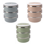 Stainless Steel Insulation Container Lunch Box Food Bento Box, Single-Layer 0.7L, Dual-Layer 1.4L, 3-Layer 2.1L, 4-Layer 2.8L