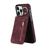 Retro Ring and Zipper RFID Card Slot Phone Case, For iPhone 16 Pro, For iPhone 16 Plus, For iPhone 16, For iPhone 15 Pro Max, For iPhone 15 Pro, For iPhone 15 Plus