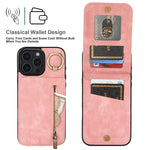 Retro Ring and Zipper RFID Card Slot Phone Case, For iPhone 16 Pro, For iPhone 16 Plus, For iPhone 16, For iPhone 15 Pro Max, For iPhone 15 Pro, For iPhone 15 Plus