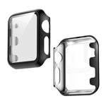 Electroplated PC Case + Tempered Film Integrated Protective Cover, For Apple Watch Series 3 & 2 & 1 38mm, For Apple Watch Series 3 & 2 & 1  42mm, For Apple Watch Series 5 & 4 40mm, For Apple Watch Series 5 & 4 44mm