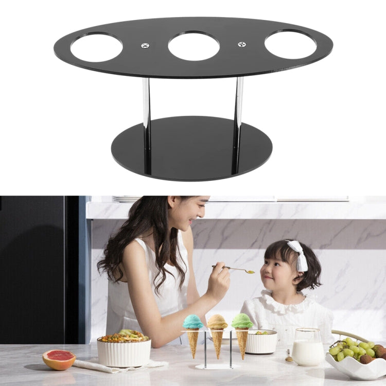 YX035 Acrylic Ice Cream Cone Rack Ice Cream Display Stand