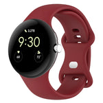 For Google Pixel Watch 4 / 3 / 2 / 1 41mm Solid Color Silicone Watch Band, S Size, L Size
