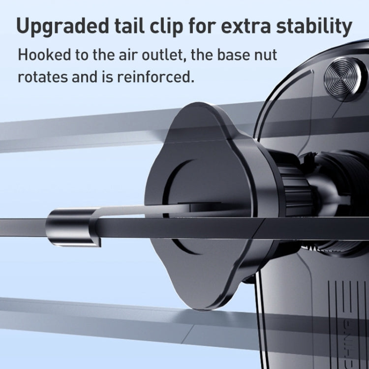 D6 Mechanical Locking Wireless Fast Charging Air Outlet Car Holder, Standard, Strong Suction Cup Version