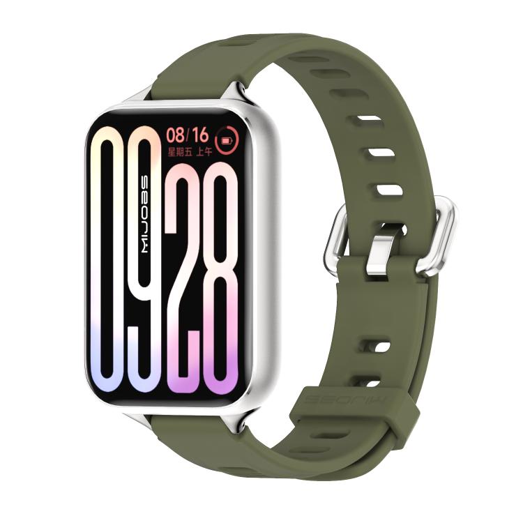 Mijobs Flat Hole Breathable Silicone Watch Band, For Xiaomi Band 10 Pro / Redmi Watch 6 / 5