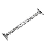 Metal Diamond Bear Chain Watch Band, For Apple Watch SE 2023 44mm, For Apple Watch SE 2023 40mm, For Apple Watch Ultra 2 49mm, For Apple Watch Series 9 45mm, For Apple Watch Series 9 41mm, For Apple Watch Ultra 49mm, For Apple Watch Series 8 41mm      ...
