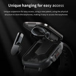 D8 2.01 inch 2 in 1 Bluetooth Earphone Silicone Band Smart Watch, Support Health Monitoring / NFC, Silicone Band (Black), Silicone Band (Beige)