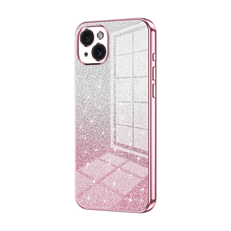 Gradient Glitter Powder Electroplated Phone Case, For iPhone 16 Pro, For iPhone 16 Plus, For iPhone 16, For iPhone 15 Pro Max, For iPhone 15 Pro, For iPhone 15 Plus