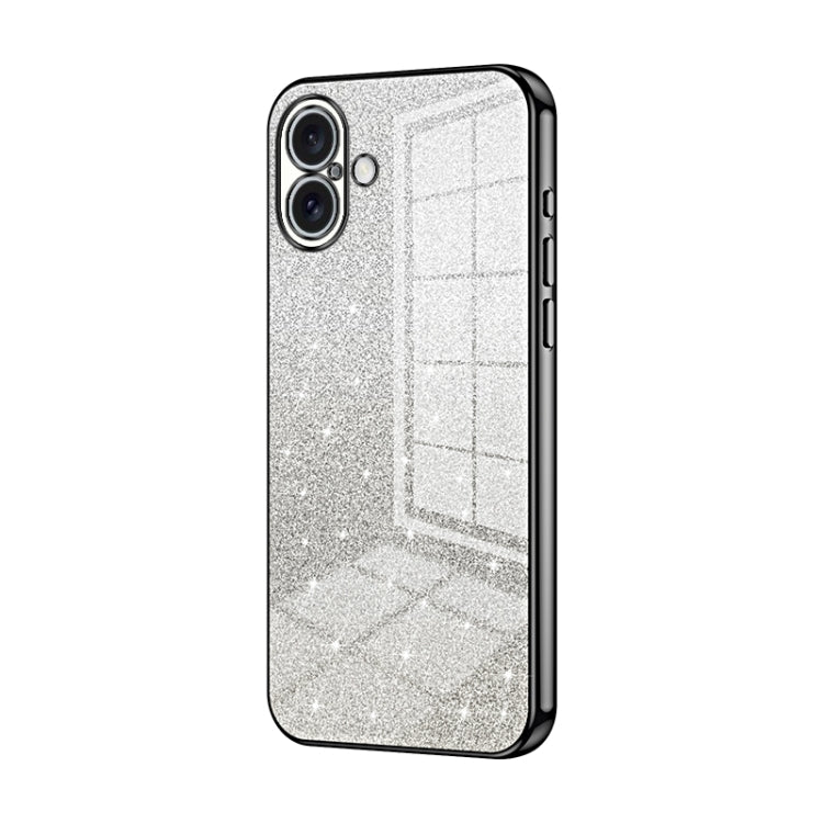 Gradient Glitter Powder Electroplated Phone Case, For iPhone 16 Pro, For iPhone 16 Plus, For iPhone 16, For iPhone 15 Pro Max, For iPhone 15 Pro, For iPhone 15 Plus