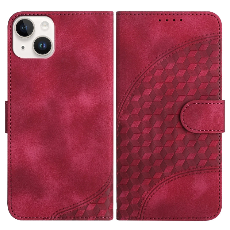 YX0060 Elephant Head Embossed Phone Leather Case with Lanyard, For iPhone 15, For iPhone 14 Plus, For iPhone 14, For iPhone 14 Pro, For iPhone 14 Pro Max, For iPhone SE 2022/SE 2020/6/7/8