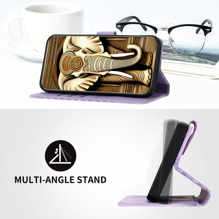 YX0060 Elephant Head Embossed Phone Leather Case with Lanyard, For iPhone XS Max, For iPhone 8 Plus / 7 Plus
