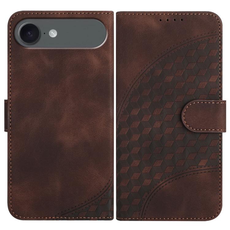 YX0060 Elephant Head Embossed Phone Leather Case with Lanyard, For iPhone 17e / 16e, For iPhone 17 Pro Max, For iPhone 17 Pro, For iPhone 17, For iPhone Air, For iPhone 16 Pro Max