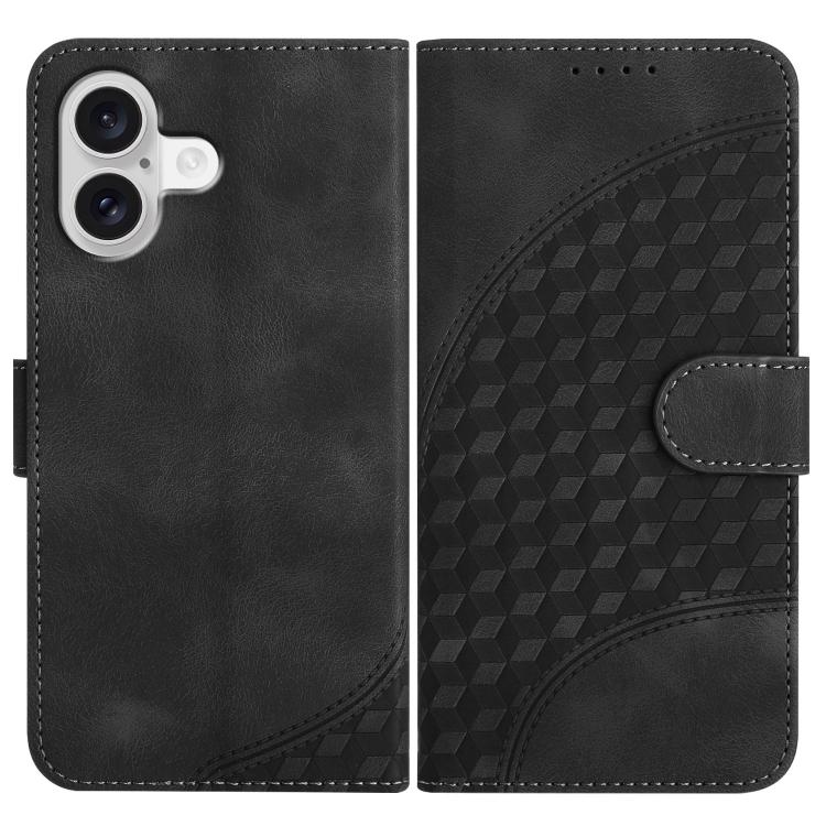 YX0060 Elephant Head Embossed Phone Leather Case with Lanyard, For iPhone 17e / 16e, For iPhone 17 Pro Max, For iPhone 17 Pro, For iPhone 17, For iPhone Air, For iPhone 16 Pro Max