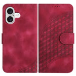 YX0060 Elephant Head Embossed Phone Leather Case with Lanyard, For iPhone 17e / 16e, For iPhone 17 Pro Max, For iPhone 17 Pro, For iPhone 17, For iPhone Air, For iPhone 16 Pro Max