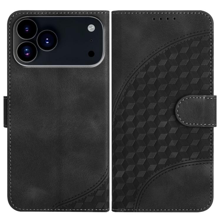 YX0060 Elephant Head Embossed Phone Leather Case with Lanyard, For iPhone 17e / 16e, For iPhone 17 Pro Max, For iPhone 17 Pro, For iPhone 17, For iPhone Air, For iPhone 16 Pro Max