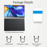 15.6 inch HDR 1080P IPS Screen Portable Monitor, 15.6 inch 1080P