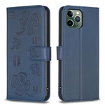 Four-leaf Embossed Leather Phone Case, For iPhone 11 Pro, For iPhone X / XS, For iPhone XR, For iPhone XS Max, For iPhone 7 Plus / 8 Plus