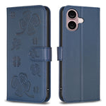 Four-leaf Embossed Leather Phone Case, For iPhone 18 Pro/17 Pro, For iPhone 18 Pro Max/17 Pro Max, For iPhone 17, For iPhone 17 Air, For iPhone 16 Pro Max, For iPhone 16 Pro, For iPhone 16 Plus, For iPhone 16