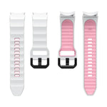Wave Texture Two Color Silicone Watch Band, For Samsung Galaxy Watch 6