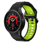 Wave Texture Two Color Silicone Watch Band, For Samsung Galaxy Watch 6