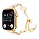 Shell Metal Chain Bracelet Watch Band, For Apple Watch SE 2023 44mm, For Apple Watch SE 2023 40mm, For Apple Watch Ultra 2 49mm, For Apple Watch Series 9 45mm, For Apple Watch Series 9 41mm, For Apple Watch Ultra 49mm, For Apple Watch Series 8 41mm    ...