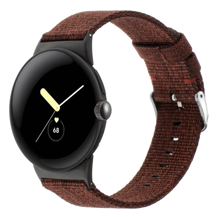 Nylon Canvas Watch Band, For Google Pixel Watch 4 / 3 / 2 / 1 41mm