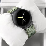20mm Wave Braided Nylon Watch Band, For Google Pixel Watch 4 / 3 / 2 / 1 41mm