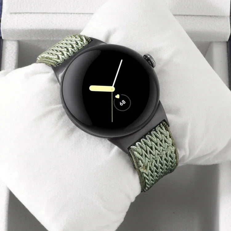 20mm Wave Braided Nylon Watch Band, For Google Pixel Watch 4 / 3 / 2 / 1 41mm