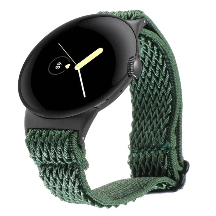 20mm Wave Braided Nylon Watch Band, For Google Pixel Watch 4 / 3 / 2 / 1 41mm