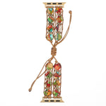 Hexagonal Stones Drawstring Chain Watch Band, For Apple Watch SE 40mm, For Apple Watch SE 44mm, For Apple Watch Series 6 40mm, For Apple Watch Series 6 44mm, For Apple Watch Series 5 44mm, For Apple Watch Series 5 40mm, For Apple Watch Series 4 44mm   ...